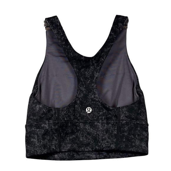 Lululemon Wunder Train Longline Bra Denim Wash Dusky Lavender Black, Size 4 - Picture 4 of 9